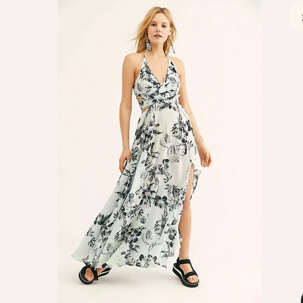 sexy halter maxi dress